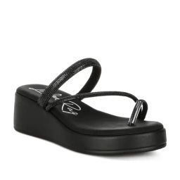 London Rag Women's Black Toe Ring Sandals-image-53
