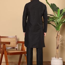 MULTI SHADES Men Regular Kurta with Pyjamas image 4
