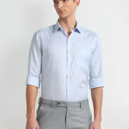 Arrow Grey Cotton Regular Fit Texture Shirt-picture-17