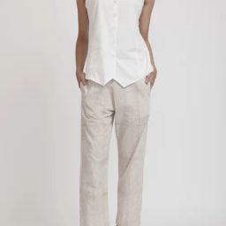 Ratan Jaipur White and Beige Tapered Pant-image-5