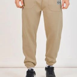 Styli Beige Polyester Relaxed Fit Printed Track Pants-image-65