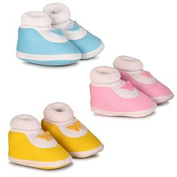 BAESD Kids Pack of 3 Cotton Booties-56