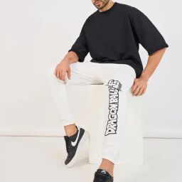 Styli Cream Cotton Relaxed Fit Graphic Track Pants-image-76