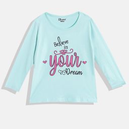 Eteenz Girls Pure Cotton Typography Printed T-shirt-image-27