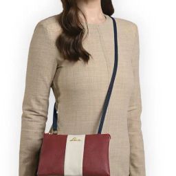 Lavie Red Lynn 2c Color Block Medium Leather Cross Body Bag-picture-15