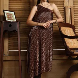 QISSA One Shoulder Neck Top With Trousers Co-Ords-image-82
