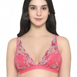 Wacoal Pink Lace Half Coverage Non-Wired Bralette-picture-33