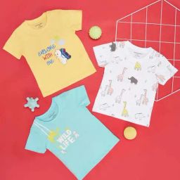Pantaloons Baby Multicolor Cotton Printed T-Shirt (Pack of 3)-image-124
