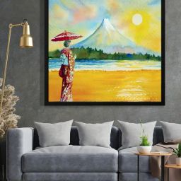 999Store Printed Yellow Canvas Wall Art-image-93