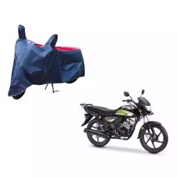 Auto Pearl Waterproof Two Wheeler Cover For Honda CD 110 Dream (Red & Blue)-image-86