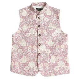 Cavio Kids Pink Floral Print Nehru Jacket-picture-45