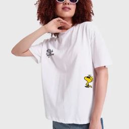 Bewakoof White Cotton Printed T-Shirt-image-94