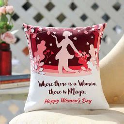 FNP Multicolor Canvas Poly Duck Woman Is Magical Cushion-84