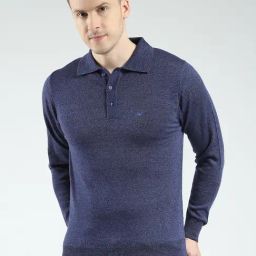 Monte Carlo Navy Blue Regular Fit Polo T-Shirt-image-87
