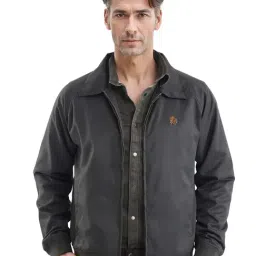 Rare Rabbit Olive Regular Fit Embroidered Jacket-image-5