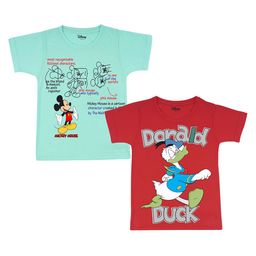 Disney By Miss and Chief Boys Pack of 2 Donald Duck Bio Finish Printed Cotton T-shirts-9