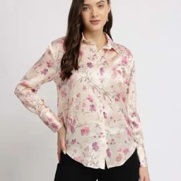 Fablestreet White Regular Fit Floral Print Shirt-picture-14