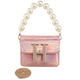 Esbeda Pink Textured Small Sling Handbag-74