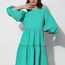 Vero Moda Green Regular Fit A Line Dress-image-48