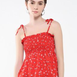 SHOWOFF Floral Print Crepe Peplum Top-picture-42