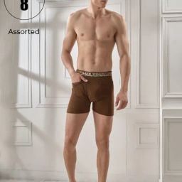 LUX Venus Assorted Cotton Pocket Trunks - Pack of 8-image-43
