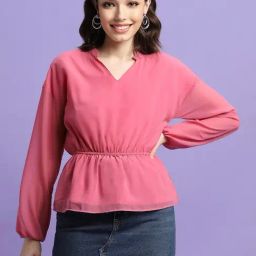 Forever 21 Pink Regular Fit Top-image-59