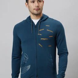 Being Human Teal Grey Regular Fit Printed Hooded Sweatshirt-picture-38