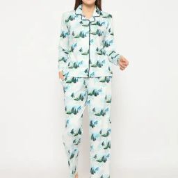 MADAME M Secret MADAME M Secret Multi Polyster Print Full Sleeves Night Suit-picture-35