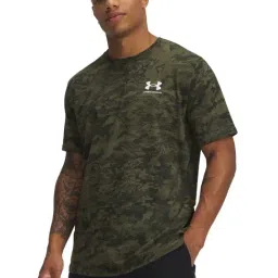 Under Armour Green Cotton Regular Fit Printed Sports T-Shirt-picture-33