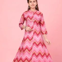 Aarika Kids Pink Printed Kurti-image-74