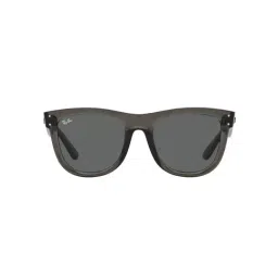 Ray-Ban Reverse  | Transparent Dark Grey Sunglasses ( 0RBR0502S | Square | Grey Frame | Grey Lens )-picture-4