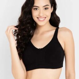 Clovia Black Cotton Beginner's Bra-image-79