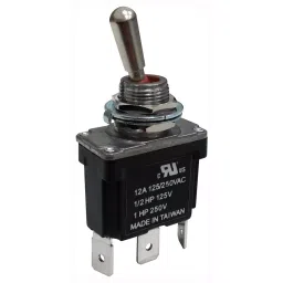 MULTICOMP PRO Toggle Switches TOGGLE SWITCH, SPDT, 12A, 250VAC, PANEL, MP-T4-2B-E-TA1-01.-38
