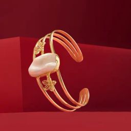Zaveri Pearls Gold Classy Contemporary Baroque Pearl Bracelet-16