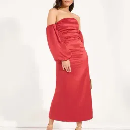 Styli Red Bodycon Dress-image-16