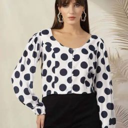 Melon By plusS White Cotton Printed Top-picture-43