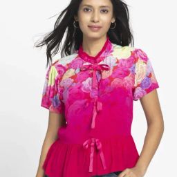 SHAYE Pink Printed Top-picture-39