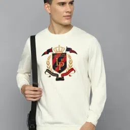 Louis Philippe Light Beige Regular Fit Printed Sweatshirt-image-19