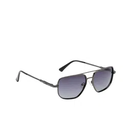 KOSCH ELEMENTE Men Grey Lens & Silver-Toned Aviator Sunglasses with-picture-4
