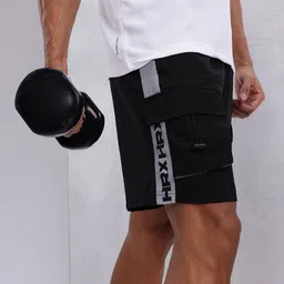 HRX by Hrithik Roshan Men Typography Printed Mid-Rise Cargo-Style Training Shorts-picture-30