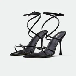 Oroh Women Leather Stiletto Gladiators with Buckles-52