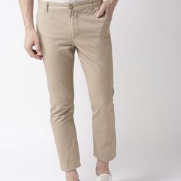 Mast & Harbour Men Beige Slim Fit Chinos-image-93
