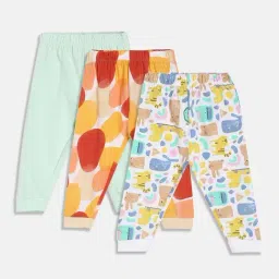 MINIKLUB Kids Multicolor Printed Trousers (Pack Of 3)-image-92