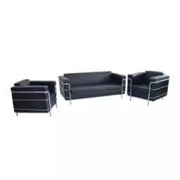 Modern India Seating MISSF17 3+1+1 Seater Leatherette Office Sofa , Black-image-28