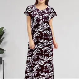 AAKARSHANA CREATION Women Printed Cotton Nightdress-picture-21