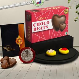 DeoDap Rakhi Gift Set For Brother - Rakhi, Silver Coin, Chocolates & Greeting Card-44