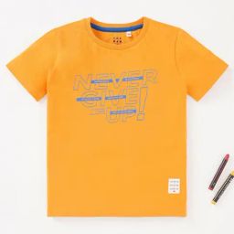Ed-a-Mamma Kids Orange Printed T-Shirt-picture-10