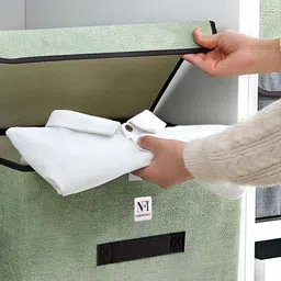 NFI essentials Green 2 Pieces Foldable Storage Box image 5