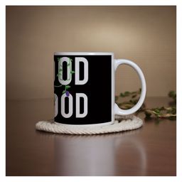 Right Gifting Ceramic Mug Eat Good Feel Good Print Black  - 350 ml-image-68