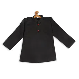 Vastramay Full Sleeves Solid Kurta - Black-picture-35